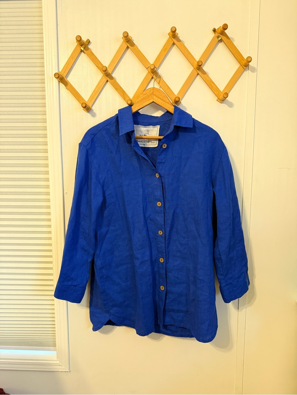 notPERFECTLINEN Cobalt Blue Linen Button-Down Shirt